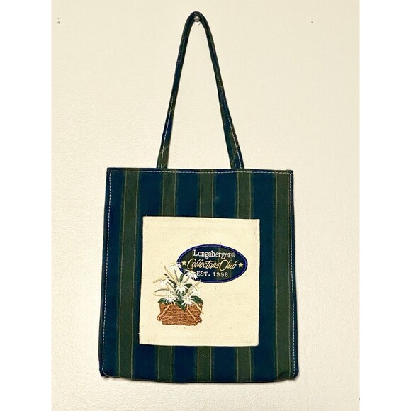 VINTAGE Longaberger Collectors Club 1996 Tote Bag Embroidered Pocket Homestead - Picture 1 of 11